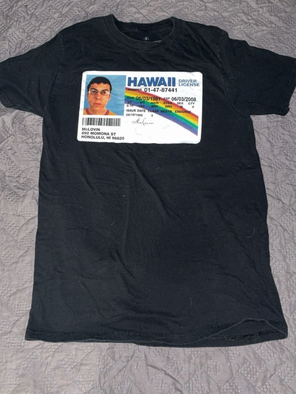Black Graphic Tee Superbad Mclovin